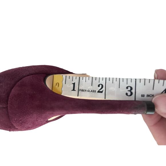 Gianni Bini burgandy Stiletto heels with ankle ties, size 7.5 M elegant, dressy - Picture 5 of 8